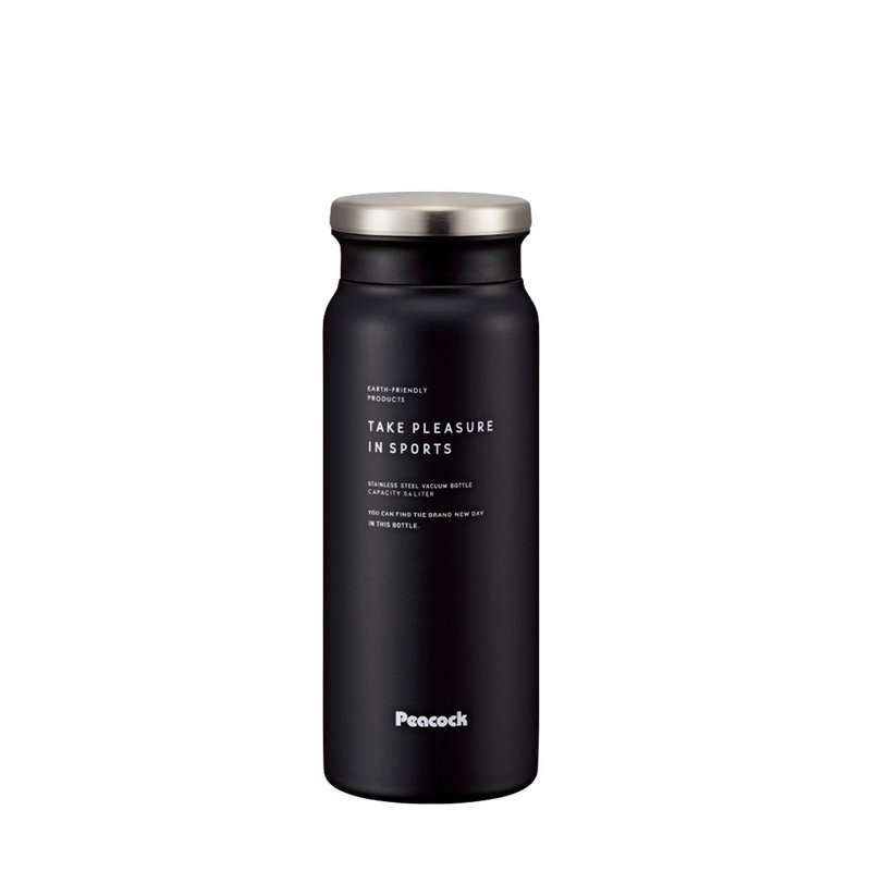 [Peacock] 600ML Stainless Steel Cold Storage Cup/Insulation Cup Business Casual - Foggy Night Black - กระบอกน้ำร้อน - สแตนเลส สีดำ