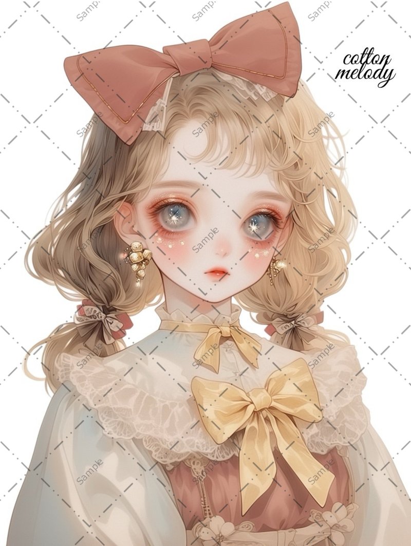 original sticker no.933 人物ステッカー オリジナルステッカー 人物ステッカー 女の子ステッカー オリジナル人物ステッカー - 貼紙 - 紙 