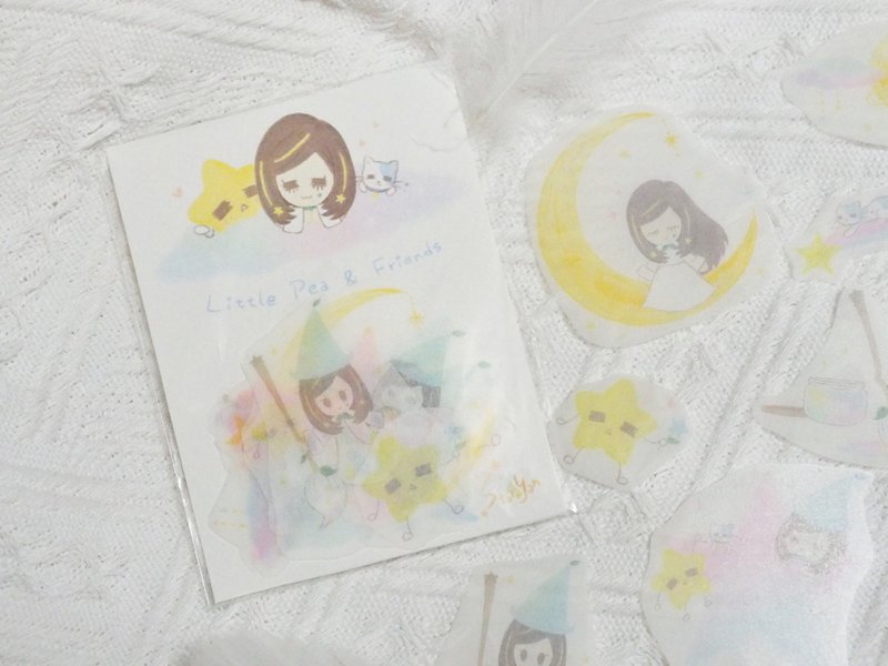* Little Pea & Friends * 貼紙組 12張入 - 貼紙 - 紙 白色