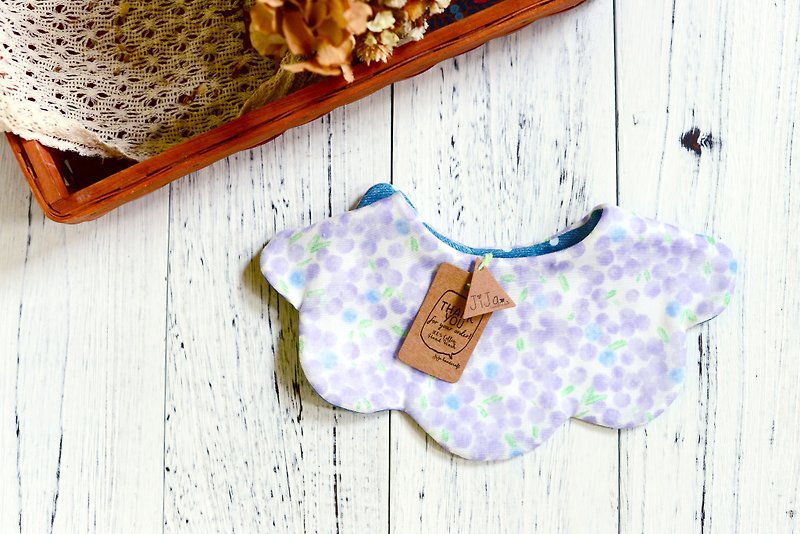 PURPLE FLOWER HandMade BABY BIB - Baby Gift Sets - Cotton & Hemp Purple