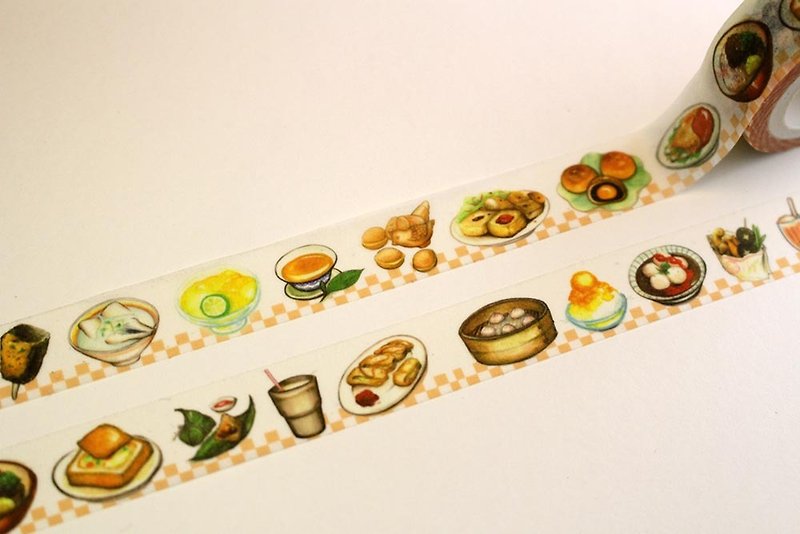 Taiwan gourmet paper tape - Washi Tape - Paper Orange