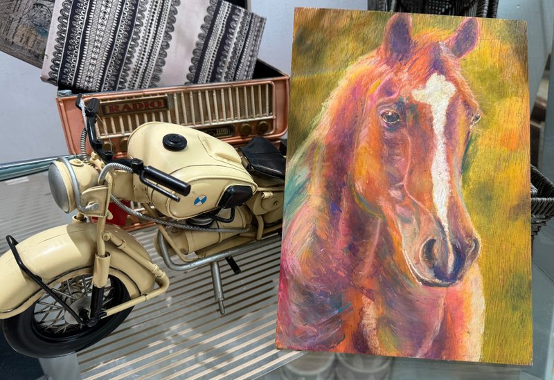 Hand-painted horse paintings - โปสเตอร์ - วัสดุอีโค 