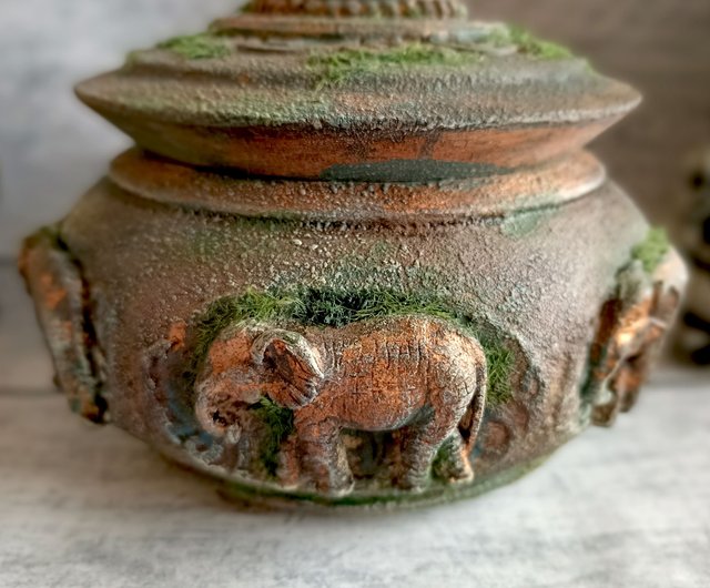 旧蔵・老純銅モザイク玉石宝石霊芝如意，品相保存完璧な・置物・古置物・賞物 旧蔵・老純銅モザイク玉石宝石霊芝如意，品相保存完璧な・置物・