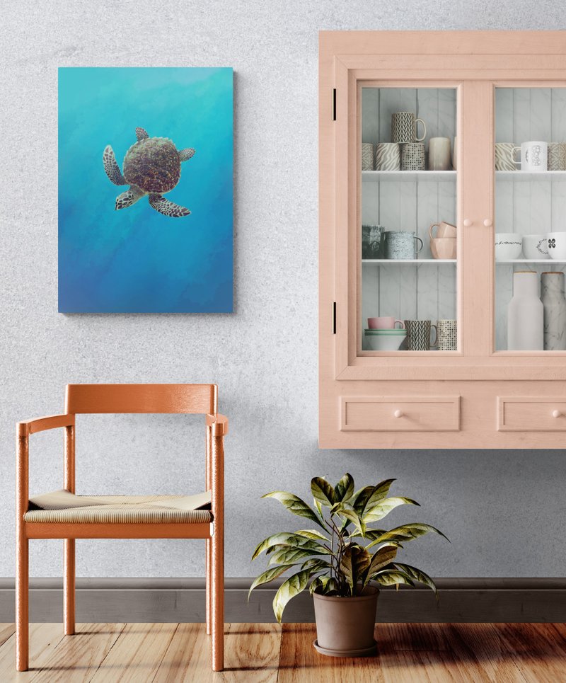 ToyJay Wang Junjie/Ocean series giclee poster/tortoiseshell (20 4x6 inch photos included) - Posters - Paper Blue