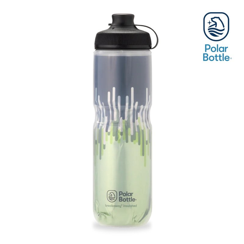 Polar Bottle 24oz MUCK Double-layered Cooling Jet Bottle ZIPPER Grass Green - อุปกรณ์เสริมกีฬา - พลาสติก สีเขียว