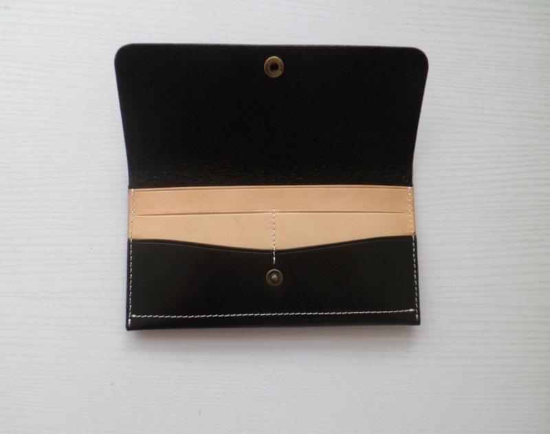 Real Leather Long Phone Wallet - กระเป๋าสตางค์ - หนังแท้ 