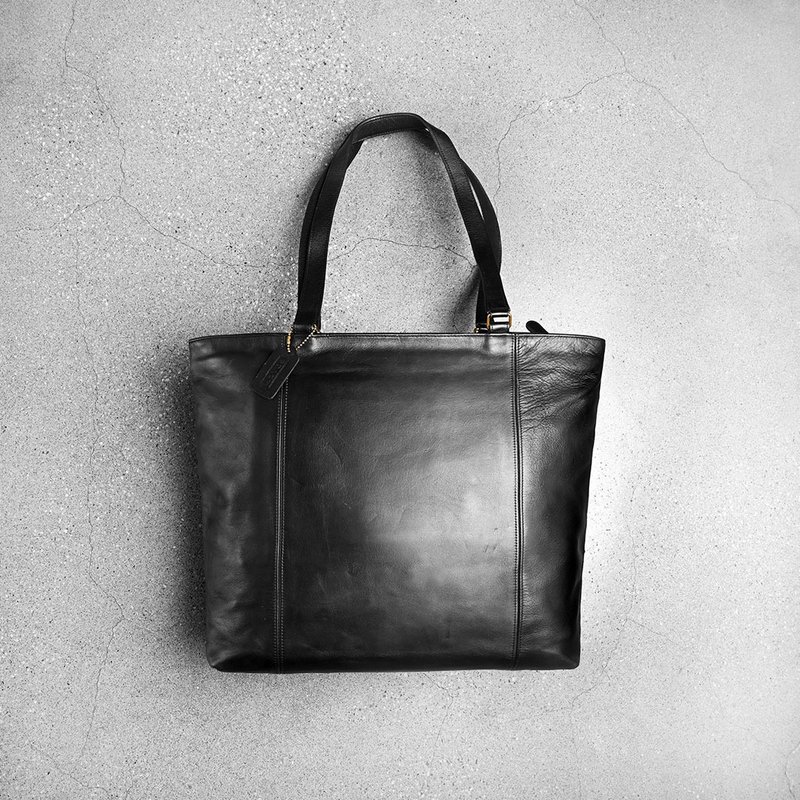 Vintage Coach Bag - กระเป๋าแมสเซนเจอร์ - หนังแท้ สีดำ