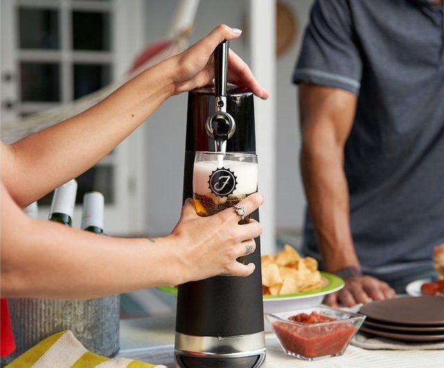 【Frother】Create the taste of draft beer│Home-style beer machine Draft Pour  (Carbon)