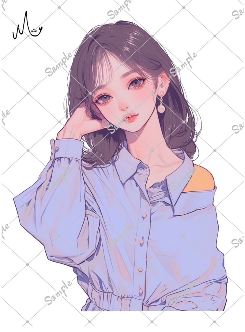 オリジナル人物ステッカー - 貼紙 - 紙 