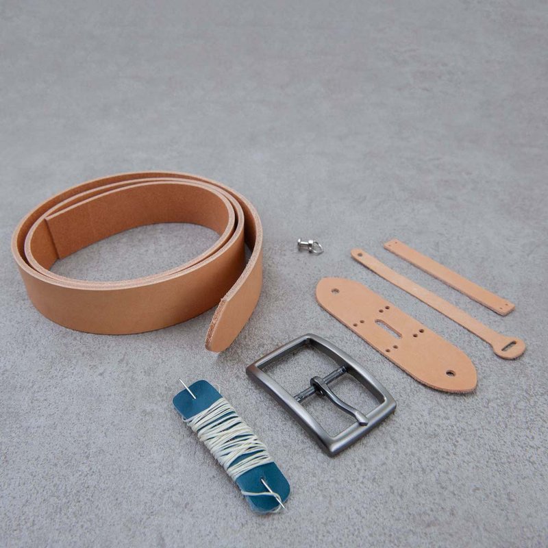 Genuine Italian leather belt Online teaching with material package Online customer service - Leather Goods - Genuine Leather Multicolor