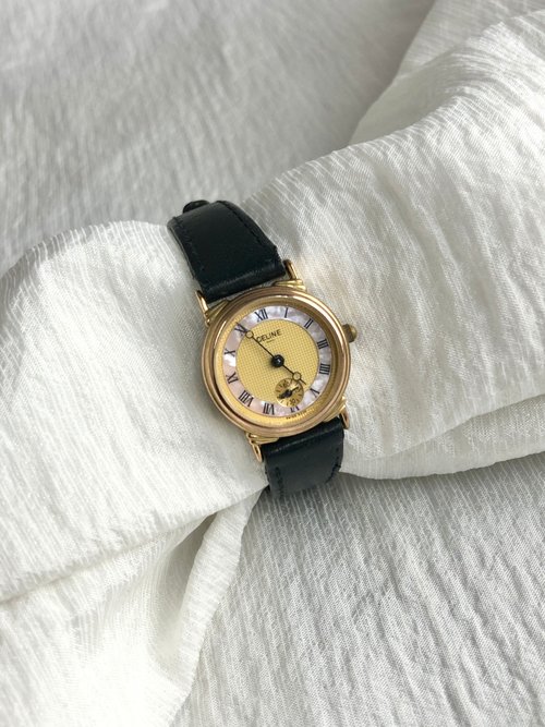 日本直送 名牌中古包 】CELINE セリーヌ 腕時計 ブラック