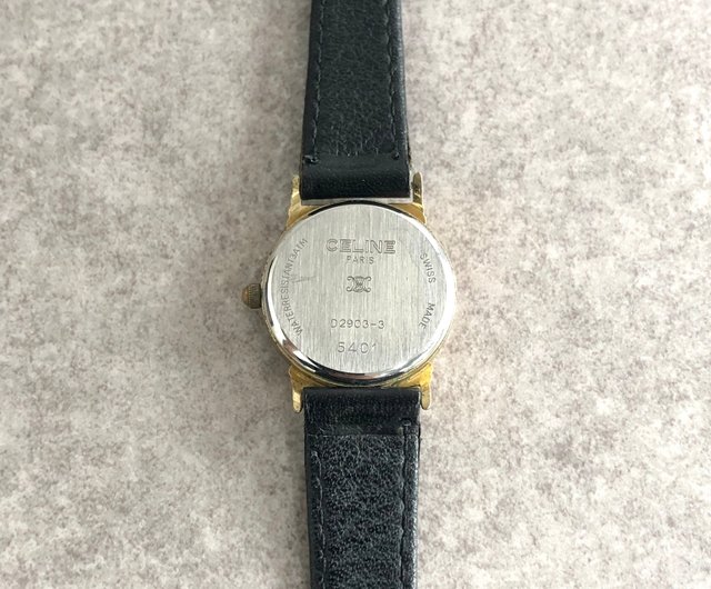 日本直送 名牌中古包 】CELINE セリーヌ 腕時計 ブラック
