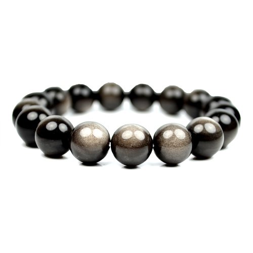 正佳珠寶 Gemsrich Jewelry 【正佳珠寶】銀曜石 月光銀耀石 柔和白閃光銀曜石手珠 12mm