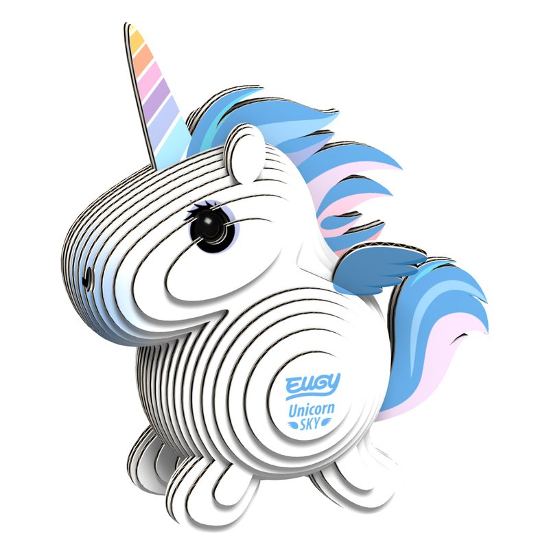 EUGY Paper 3D Jigsaw Puzzle-069 Sky Unicorn - เกมปริศนา - กระดาษ ขาว