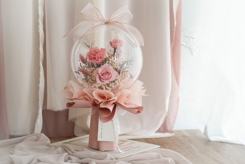 樂米花藝 【客製化禮物】康乃馨 媽媽 波波球 花束 生日禮物聖誕禮盒