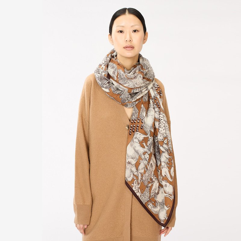 TURGOT/CARAMEL - Knit Scarves & Wraps - Wool Multicolor