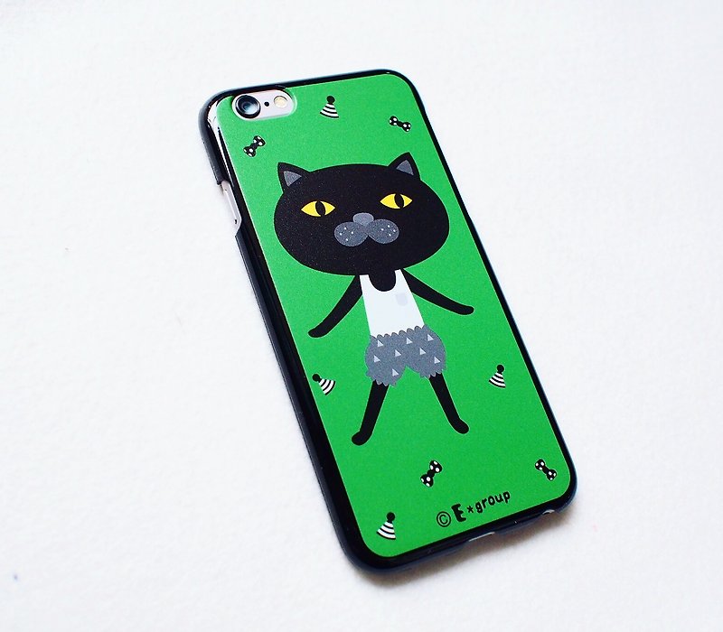 E*group Phone Case Black Meow iPhone 6/6s . iphone 6plus/6s plus - Phone Cases - Acrylic Green