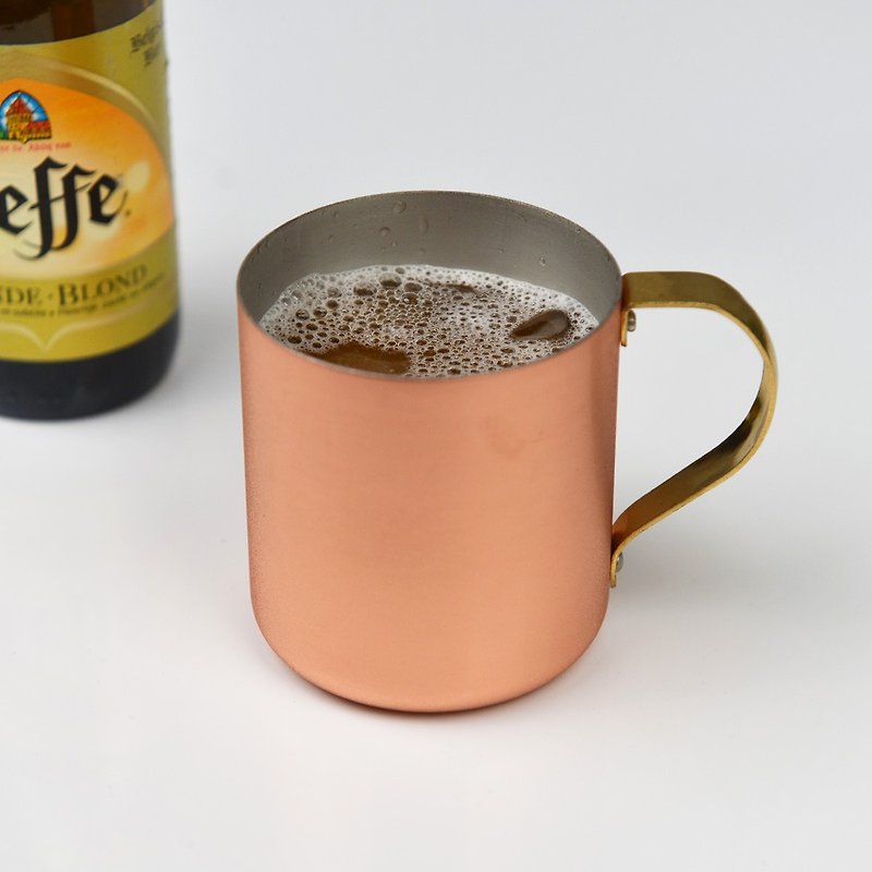 日本高桑金屬 日製純銅冰咖啡啤酒杯300ml-霧銅 - 杯子 - 銅/黃銅 
