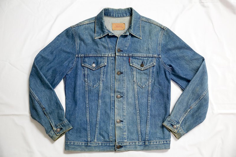 [3thclub Ming Ren Tang] Levis USA LSJ007 vintage denim jacket - เสื้อโค้ทผู้ชาย - ผ้าฝ้าย/ผ้าลินิน สีน้ำเงิน