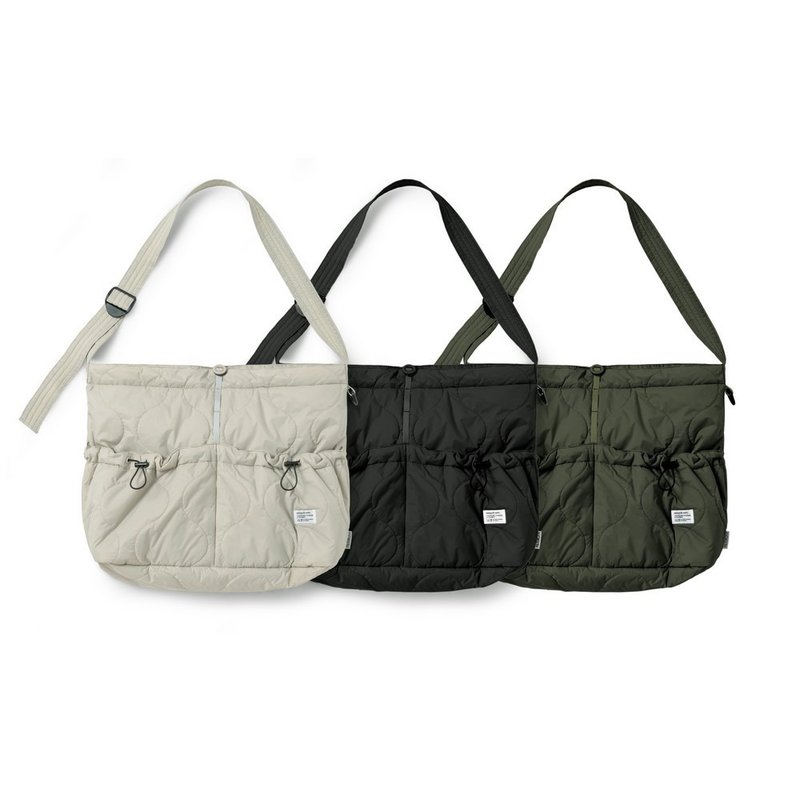 Filter017 Quilted Padded Messenger Bag Quilted Padded Messenger Bag - กระเป๋าแมสเซนเจอร์ - เส้นใยสังเคราะห์ หลากหลายสี