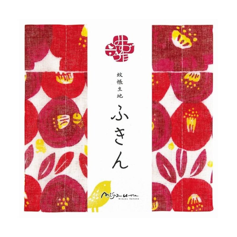 Cotton & Hemp Cookware Red - Japan's Prairiedog Super Absorbent Kitchen Wipe Cleaning Square Kaneko Meiling Joint Series - Camellia M