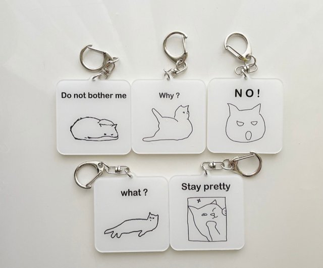 キーホルダー・アクリルキーホルダー OAOB10 OE10 a_good_bb_cat スクエアアクリルキーホルダー | ペンダント