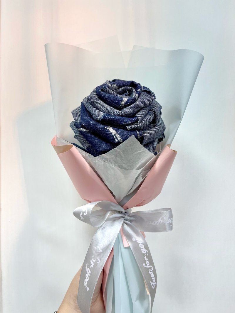 (Customized) Denim roses - about 7cm in diameter (single) - Dried Flowers & Bouquets - Other Materials 