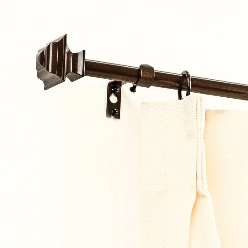 捷安傢飾Home Desyne│MIT│15.7mm│幾何藝術│伸縮窗簾桿架│42 - 門簾/門牌 - 其他金屬 咖啡色