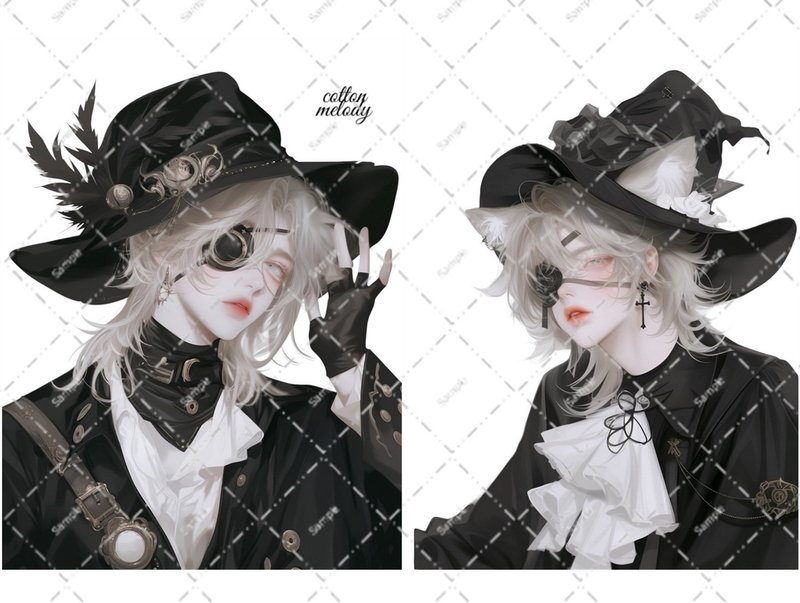 original sticker no.7111 人物ステッカー オリジナルステッカー 人物ステッカー 女の子ステッカー オリジナル人物ステッカー - 貼紙 - 紙 