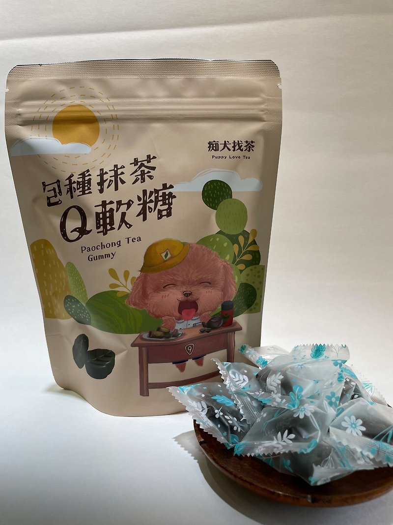 Dongcheng tea [crazy dog looking for tea] bag of matcha Q soft candy - Snacks - Other Materials 