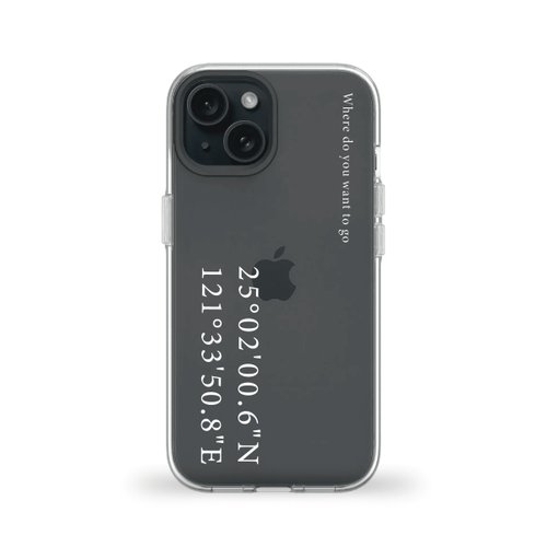 Simple is 客製化 座標 Clear 透明手機殼
