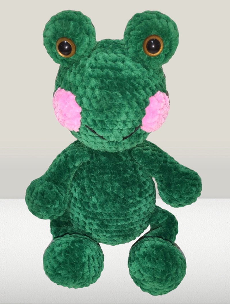 Crochet frog pattern, kawaii frog, animal crochet pattern, amigurumi frog - คอร์สงานฝีมือ/หนังสือคู่มือ - วัสดุอื่นๆ 