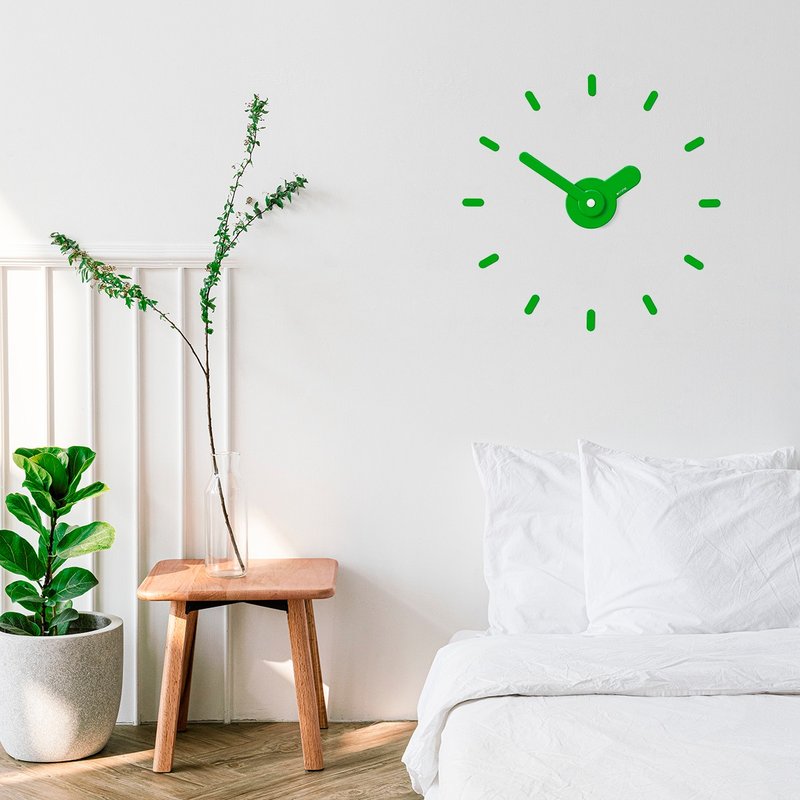 On-Time Wall Clock Peel and Stick V1M banana leaf green 48-60 Cm. - 時鐘/鬧鐘 - 鋁合金 綠色