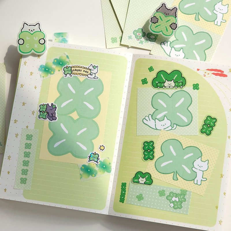 memo Sticker Lucky day - 便條紙/便利貼 - 紙 綠色