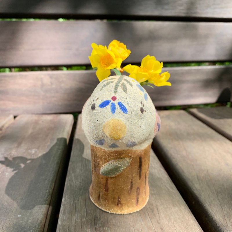 Lu-bird陶器花器/装飾/手作り手描き/大量砂陶器米国から輸入したのはこれだけ - 花瓶・植木鉢 - 陶器 多色