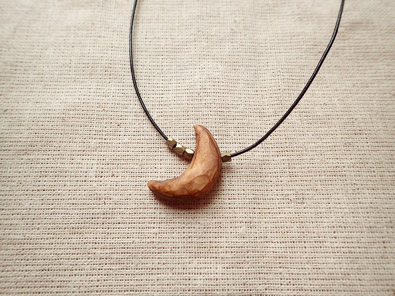 moon necklace - Necklaces - Wood Brown