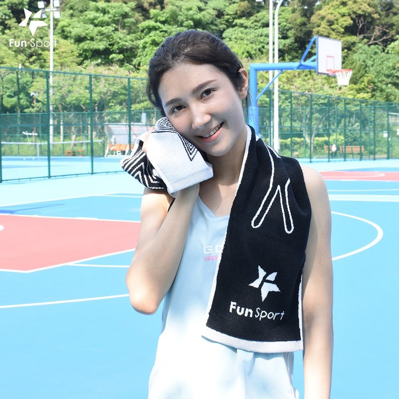 Good Star Sports Towel (15th Anniversary) (2 pieces) Fun Sport (sweat-absorbent towel/towel exercise) - Fitness Accessories - Cotton & Hemp Purple