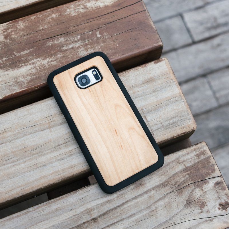 天然原木 楓木 Samsung S7 S7 Edge 手機保護殼 硬殼 - 手機殼/手機套 - 木頭 咖啡色