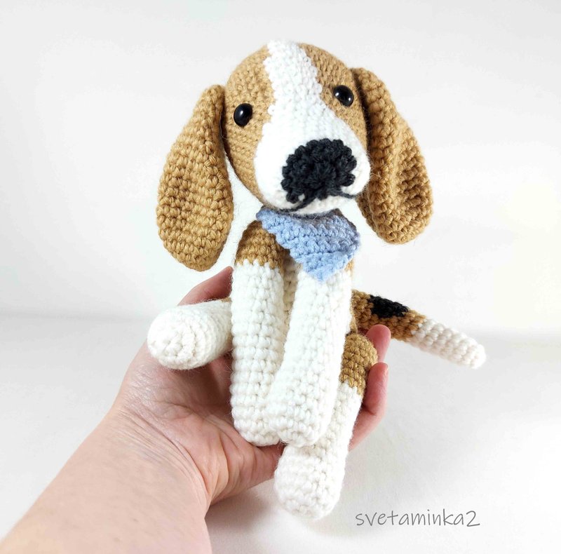 Beagle Crochet Pattern Amigurumi Beagle Pattern Crochet Dog Pattern Puppy - 手工藝教學/工具書 - 其他材質 