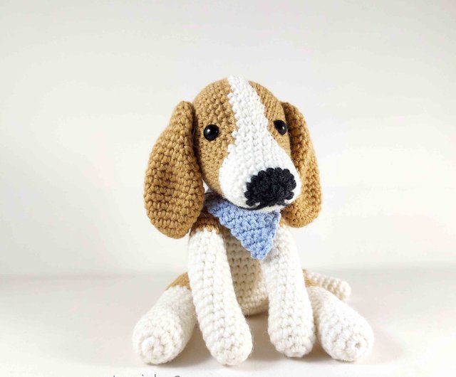 デジタル】ビーグルのかぎ針編みのパターン あみぐるみ ビーグルの