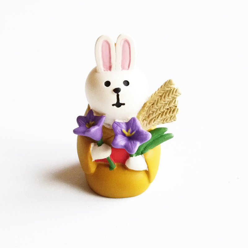 【日本DECOLE】Concombre 竹之温泉 - 插花兔 - 擺飾/家飾品 - 陶 綠色