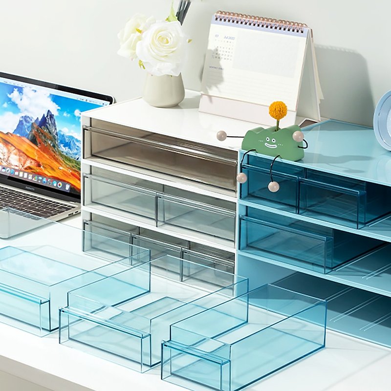 Deli Deli desk drawer storage cabinet/PK104/three specifications/off-white [excess purchase limit 1] - Storage - Plastic White