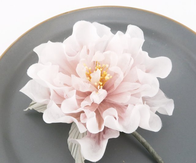 Corsage.| コサージュ | Peony. size,S. | White,Pink. | Silk 