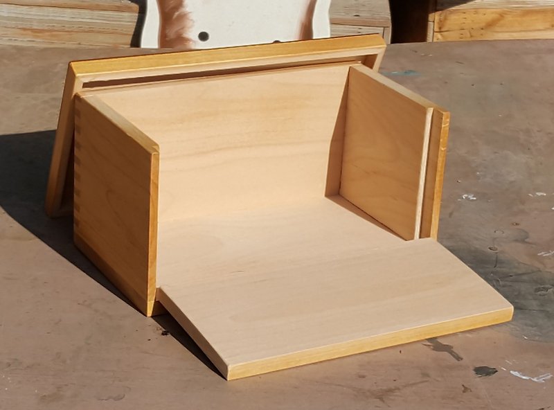 【Xiongkang木工ワークショップ】多機能木箱（大） - 収納用品 - 木製 ブラウン