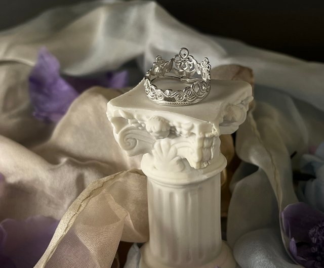 925 hot sale crown ring