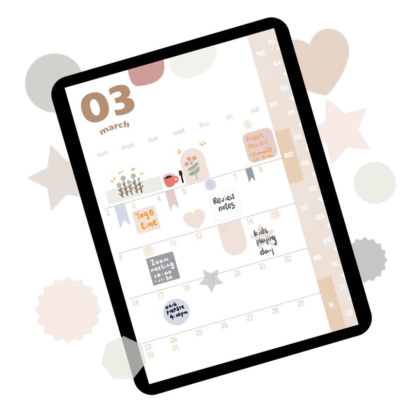 006 手帳半透明貼紙 | goodnotes | 210個圖案 | 已切割 - 電子手帳及素材 - 其他材質 
