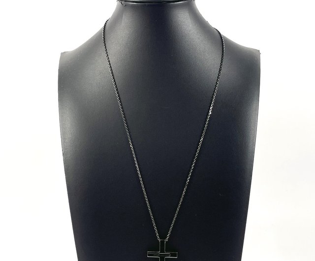GUCCI クロスカットネックレス ブラック GUCCI - 【レア廃盤品】GUCCI クロス カットアウトG チェーン