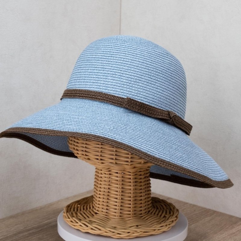 [Made in Taiwan] Modern lady hat aqua blue paper hat washable - หมวก - กระดาษ 