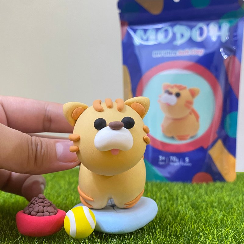 DIY 手作包 Mini小動物【桔子貓】墨朵單品 超輕黏土組 - 其他 - 黏土 橘色
