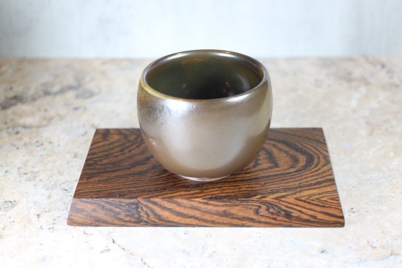 【送禮好物】柴燒天目釉 純手拉坏 茶碗 名家葉敏祥手工作品 - 茶壺/茶杯/茶具 - 陶 